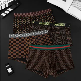 Roupa Íntima Masculina Boxer Modal Algodão Puro Tendência Sexy - 8045 4 Pacote