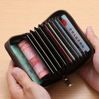 [Promoção] Carteira de couro feminina com padrão Mickey - 8 cores - Preto