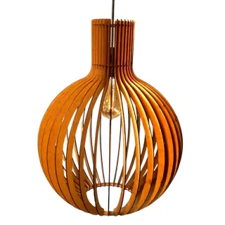 Pendente Completa GEÓRGIA em MDF - Luminária de Teto - Único
