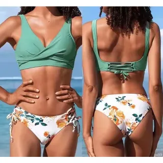 Moda Praia Feminina Colorido Sexy Biquíni 10 Cores - H