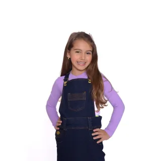 Infantil Jardineira Jeans Listra Barra 7PALLAS - AMACIADA