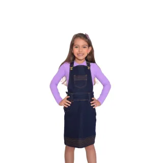 Infantil Jardineira Jeans Listra Barra 7PALLAS - AMACIADA