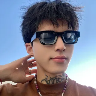 Estilo Vintage Óculos de Sol UV400 Armação Pequena para Masculino e Mulheres - C5