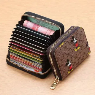 [Promoção] Carteira de couro feminina com padrão Mickey - 8 cores