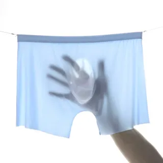 Calcinha Masculina Gelada Sem Costura Ultra Fina Sexy - Azul