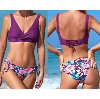 Moda Praia Feminina Colorido Sexy Biquíni 10 Cores - H