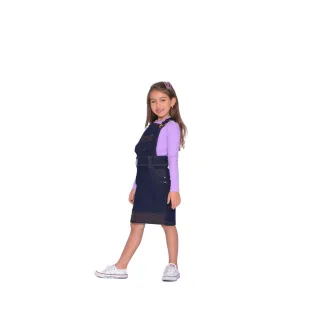 Infantil Jardineira Jeans Listra Barra 7PALLAS - AMACIADA