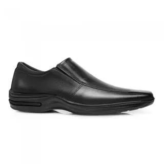 Conforto sem detalhes: Sapato Social Masculino - Preto