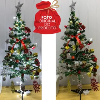 Pinheiro Natal Grande Decorado Luxo 1,50 Mt - 200 Galho - Único