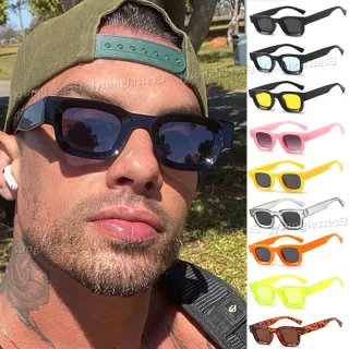 Estilo Vintage Óculos de Sol UV400 Armação Pequena para Masculino e Mulheres