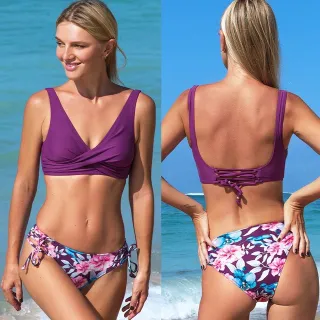 Moda Praia Feminina Colorido Sexy Biquíni 10 Cores - H