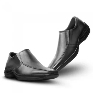 Conforto sem detalhes: Sapato Social Masculino - Preto