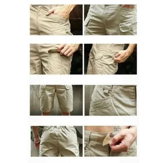 Camo Tática Impermeável Masculina Shorts Carga Militar P-5xg TO2203 - Preto