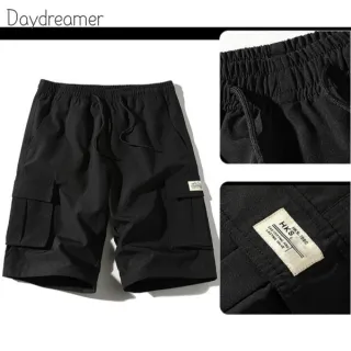 Nova Bermuda Masculina de Verão Folgada Cargo - Caqui