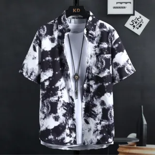 Camisa Masculina de Manga Curta Estampa Graffiti, Compre Online na Raryel - C40