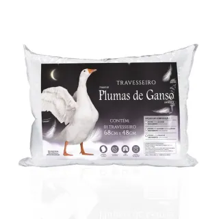 Melhores Travesseiros de Pluma de Ganso Extra Macio - Noite de Sono - Branco