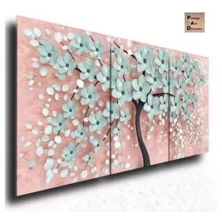Quadro Luxo Flor De Cerejeira Sala Quarto Decorativos - Cinza