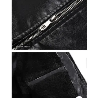 Corta Vento Jaqueta Moto Couro Grossa - Preta