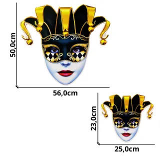 Decoração Parede Kit Mural Arlequina Carnaval Enfeite 03 - Único