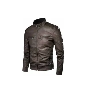 Corta Vento Jaqueta Moto Couro Grossa - Preta
