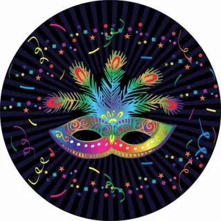 Decoração de Fest Carnaval: Painel Redondo em Lona 0,80cm - Único
