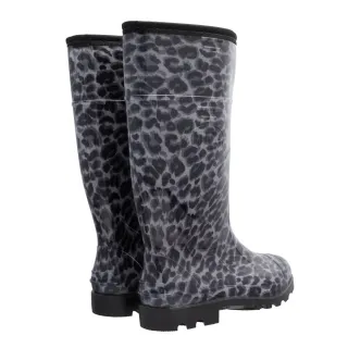 Bota PVC Calfor Donna Preta Onça Cano Longo - 1425 - 41