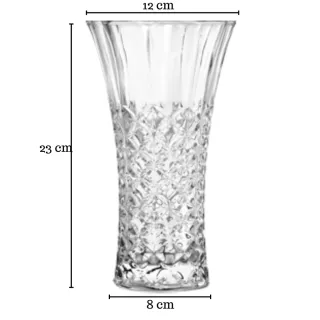 Decoração Flores Vaso de Vidro Wheaton 23 cm - geometric