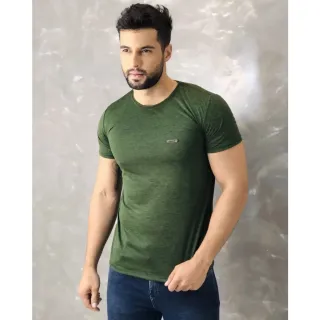 Leve Kit 3 Camisas Masculina Treino Academia - Camiseta Blusa - Marinho+Marrom+Cinza