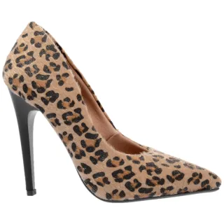 Scarpin Animal Print Conforto Di Scarp Salto Alto Bico Fino - 34