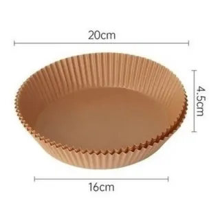 Papel redondo antiaderente descartável para Air Fryer - Forma em papel - 200 UNIDADES