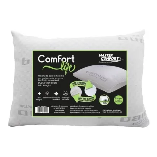 Travesseiro Master Comfort Life 70x50cm em Fibra - Conforto Máximo - Único