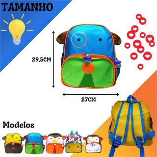 Escolar Creche Passeio Mochila Infantil Animais Zoo Pets Menino e Menina - Coelho Dalila