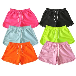 Blogueirinha Neon Kit Feminino - 5 Shorts de Praia Tactel - Escolher após a compra