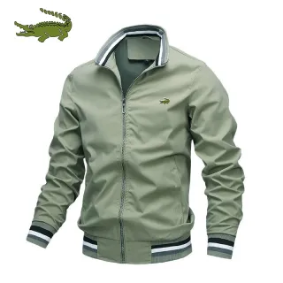 Casaco de Trencha Masculino Casual com Estampa de Lapela - Branco