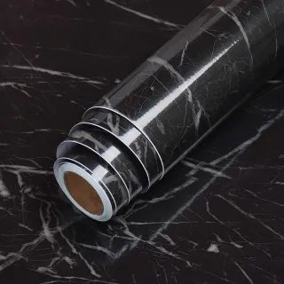 Rolo de Papel de Parede Autoadesivo Mármore Premium 4,5m x 60cm - Cinza
