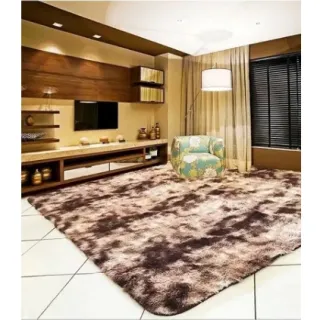 Tapete Anti Derrapante Colorido Macio para Sala e Quarto - Felpudo Peludo 1,00x1,40 - Rosê Liso