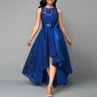 Plus Size Vestido Longo Feminino Renda Formatura/Festa Noturna/Coquetel/Casamento/Dama de Honra - XXXXL