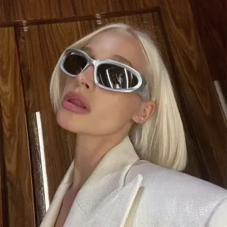 Óculos de Sol Retro Conjoined Cycling Sports Sunglasses Moda Personalidade Protetor Solar PC - Preto-azul