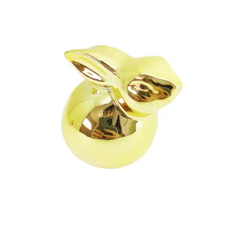 Cerâmica Brilhante Coelho Páscoa - Rosa