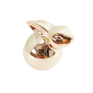 Cerâmica Brilhante Coelho Páscoa - Rosa