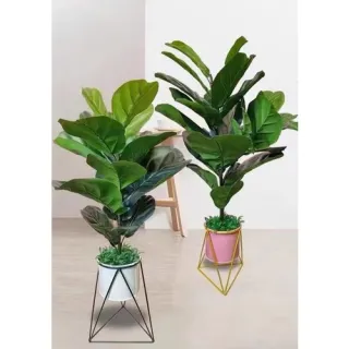 Real Toque Planta Artificial Fícus Lyrata - Decoração Natural - Único