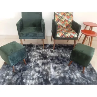 Promoção Tapete Sala Shaggy Peludo Felpudo 2,00 X 1,30 - Várias Cores - Bege-mesclado