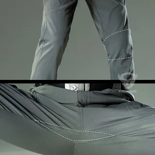 Calça Tática Respirável Multi Pocket Slim Fit Anti Rasgos IX9 - Homens Mulheres - Ix9 (Esticar) - Cinza