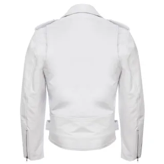 Casaco Masculino Moda Vintage Punk Couro Sintético Motocicleta Slim Fit - Preto