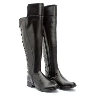 Bota Feminina Regulagem Over The Knee Dona Beja Cano Longo - Marrom
