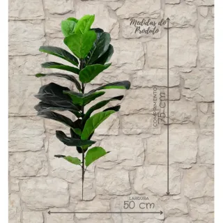 Real Toque Planta Artificial Fícus Lyrata - Decoração Natural - Único