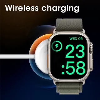 Relógio inteligente Apple Watch Ultra 8 Agenda Bluetooth Chamada Discagem - 8 Azul Ultra Claro+green alpin