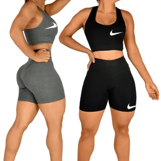 Topper top + short para academia, escolha a cor!