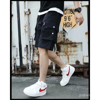 Bermudas Cargo Masculinas 2023 - Verão Hip Hop Streetwear - Cinza