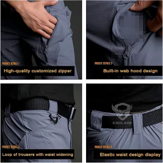 Calças militares masculinas à prova d